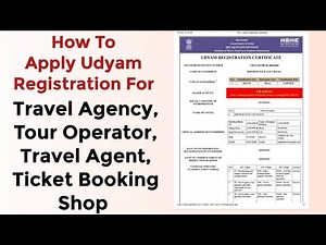 How To Apply Udyam Registration For Travel Agency , Tour Operators ,Travel Agent , Ticket Booking