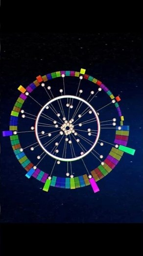 The waves of the ring-style pendulum create a polyrhythmic sound! #javascript #threejs #pendulum