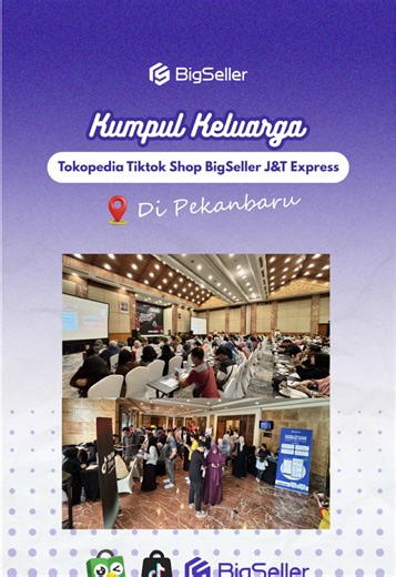 Kumpul keluarga Tokopedia, TikTok Shop, BigSeller & J&T Express kali ini hadir di Pekanbaru! 🥳 Acaranya seru banget dan penuh insight menarik 🔥 Siapa nih yang kemarin sempat hadir? boleh komen dibawah yaaa #tiktokshop #tokopedia #bigsellerindonesia #jntexpress #event