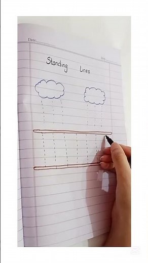 Pre-Writing Fun tracing standing lines worksheets #standingline #preschoolworksheet #handwritingprep
