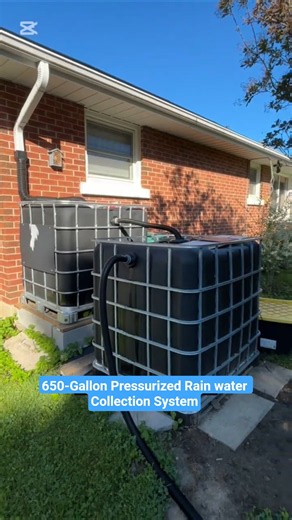 650-gallon Pressurized Rainwater Collection System