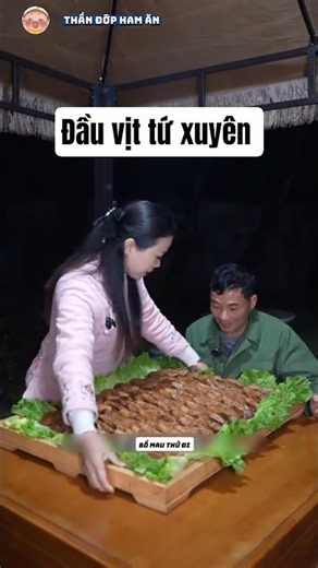 Su Su makes Sichuan spicy duck heads for her dad and the result #food #entertainment