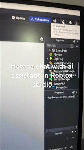 How to chat with ai assistant in Roblox studio