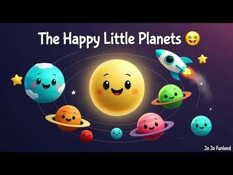 The Happy Little Planets 🌍✨ | Solar System Song for Kids | Fun Educational Rhyme