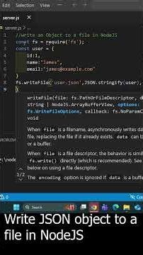 How to write JSON object to a file in NodeJS