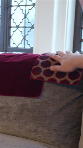 Design tip: If the ceiling’s got gold leaf, the sofa better bring the drama. That’s exactly what’s happening at Monument by Green Front, where Den and Avery Frank Designs are creating a moody library with serious presence. First move? A custom cranberry velvet sofa that’s rich, bold and full of Hollywood glam energy. Here’s the best part: You don’t need a historic home to pull it off. At our furniture store in Farmville, VA, you’ll find custom upholstery programs, designer fabrics and bold style