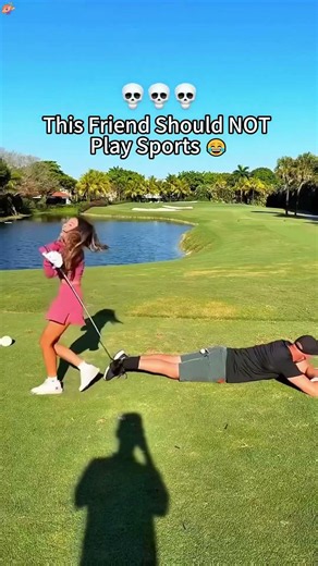 The least athletic friend ever 😂#funny#sportsfail#pov#comedy#fyp