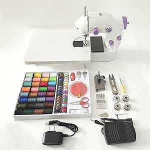 Beginner's simple sewing machine, Upgraded to professional version, equipped with magnetic table and sewing positioning auxiliary tool,sewing accessory kit provided(64 pieces)