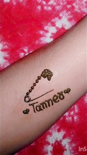 tanner ✨❣️ name tattoo mehandi design 🧷#hennatatto #shortsvideo #trend #viralvideo