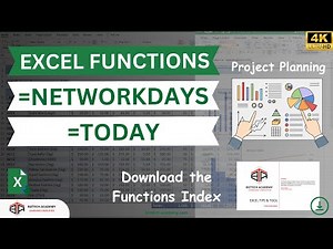 Project Planning using Excel's NETWORKDAYS & TODAY functions