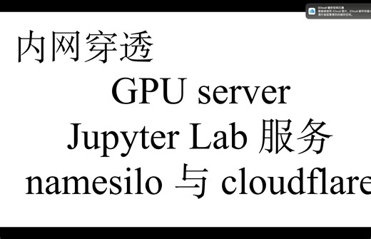 [内网穿透] 穿透内网gpu服务器（jupyter lab 服务），namesilo、cloudflare 托管