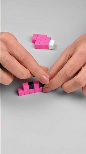 🩷 PIXIO Pink Monster — tiny, cute, and full of character! #magneticblocks #stemtoys #diy #art #pixio