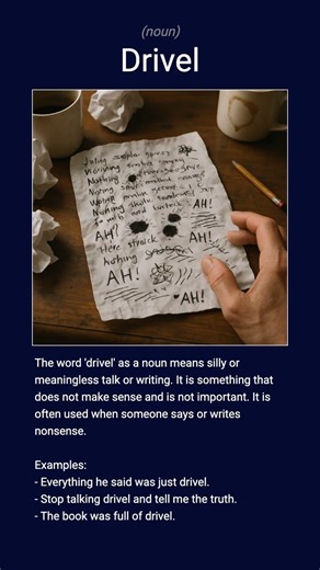 English word 'drivel' noun C1