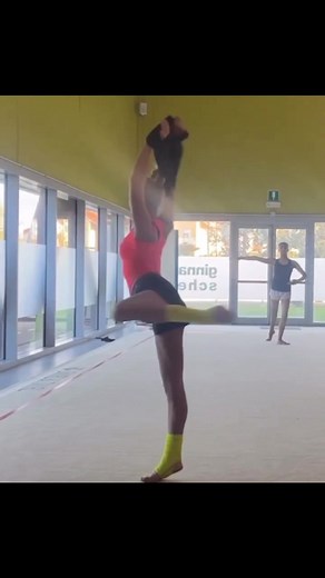 Dynamic Gymnastics Dance Routine with High Kicks