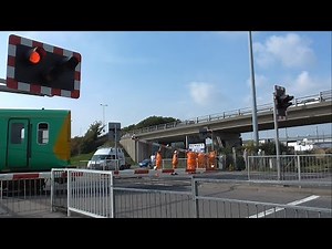Repairing a broken barrier at Newhaven Level Crossing