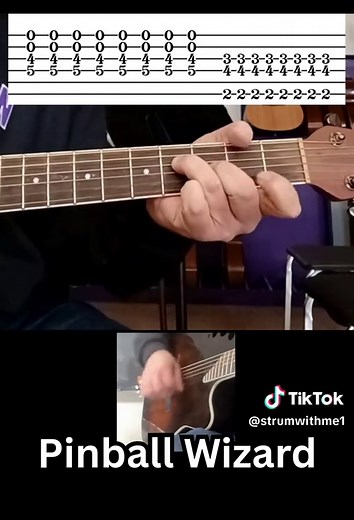 Pinball Wizard Intro Guitar Tutorial for Beginners