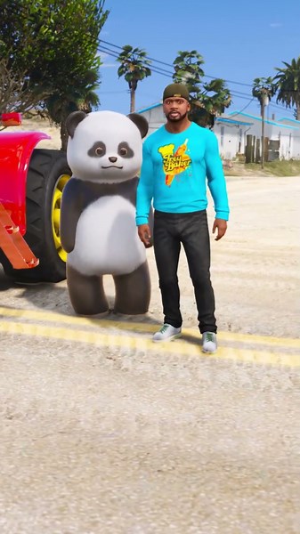 Panda Tried to Stop Franklin's Tractor for a Reason in GTA 5 😱 #gta
