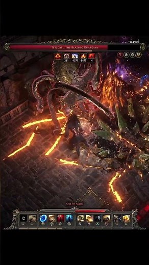 POE 2 Tetzcatl vs. Ranger/Wyvern Oil Barrage and Druid Calamity in T15 End Game #bossfight #poe2