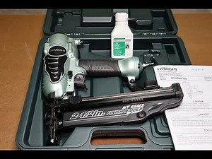 Hitachi Air Nailer proper function check and first nail driven.