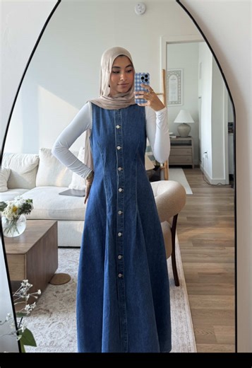 Stylish Denim Maxi Dress for Summer Modest Fashion