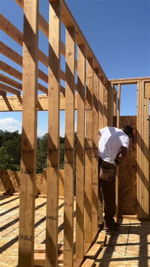 Installing blocking rap😂😂 trying to wrap it up🙌 #offgridcabinbuild #solobuild #realestateinvestor #ownercontractor #diy