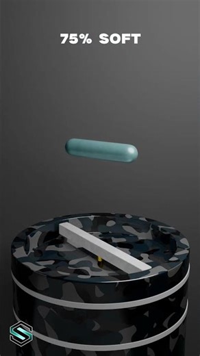 0% vs 100% Softness Long Cylinder Physics Simulation for Beginner Part - 2