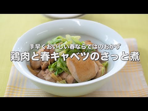 手早くおいしい春ならではのおかず【鶏肉と春キャベツのさっと煮】