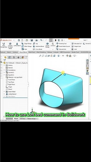 how to use bend loft command in Solidwork #tipsandtricks #solidworks