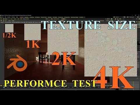 Image Texture Size vs Rendering Performance Test - Blender