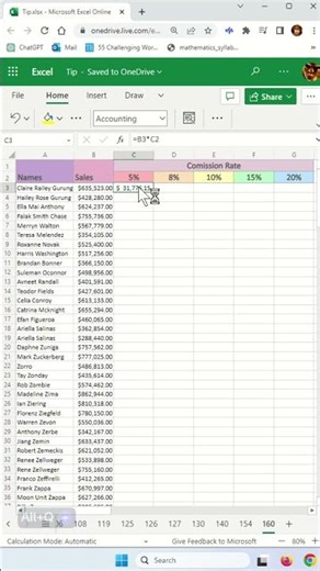 Calculate commission using dynamic array in Excel - Excel Tips and Tricks #shorts