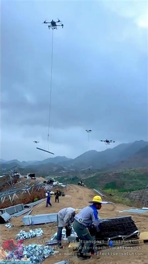 Drones transport materials