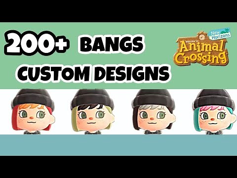 200+ Bangs (hairstyle, face paint) custom designs | Animal Crossing New Horizons