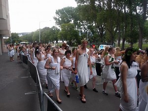 Toga party under way