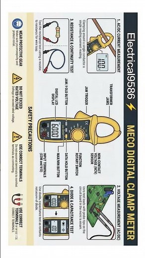 Master the MECO Clamp Meter: Current, Voltage & Safety Explained! 🛠️ #multimeter