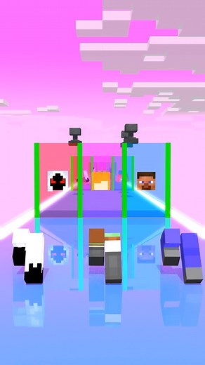 Build a Queen Run HEROBRINE Vs ENTITY vs ALEX Challenge | Reel Minecraft animation