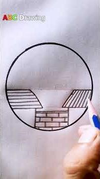 A Beautiful Scene Inside the Drawing Circle | Easy Drawing With Pencil