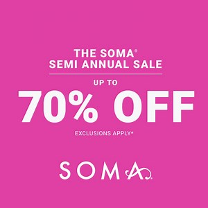The must-shop Soma® Semi-Annual Sale is here! Enjoy up to 70% off everything you love during our biggest sale of the year. | Soma Intimates