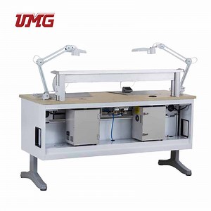 [Hot Item] Double-Person Dental Lab Equipment Work Station Desk Stainless Steel Workbench