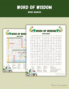 LDS Word of Wisdom Word Search | Seminar Activity | LDS Printable Worksheet | Word of Wisdom LDS Puzzle | Educational Printable Activity - Etsy UK