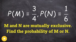 How to find the probability between two mutually exclusive events