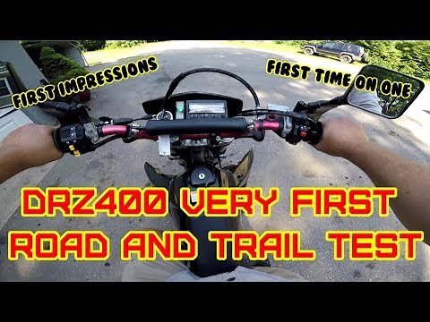 (E1) DRZ400S Road and Trail test, Top speed, First Ride and impressions, first time ever on one.
