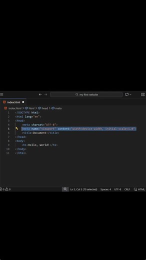 Why meta viewport is important? (HTML Interview)#html #frontend #responsive