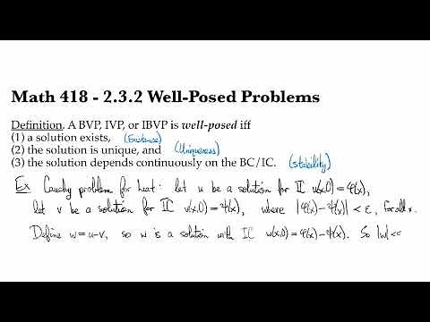2.3.2 Well posed problems
