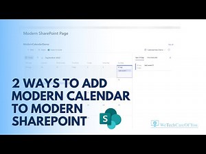 2 ways to add a Modern Calendar to a Modern SharePoint page