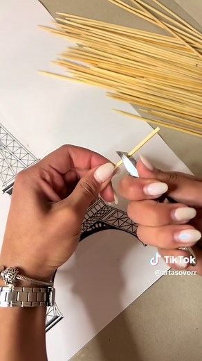 Turning sticks into the Eiffel Tower with a dash of creativity! 🗼✨ Let's build Paris together! #EiffelTower #DIY #VoilaChallenge #Crafting - #EiffelTower - #DIY - #VoilaChallenge - #Crafting - #TikTokArt - #CreativeProcess - #ArtisticExpression - #Handmade - #ExplorePage