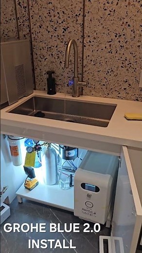 Grohe Blue 2.0 Sparkling Water System - before and after. Miami installation.