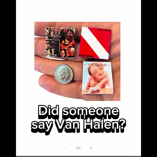 You definitely need mini Van Halen vinyl in your life. #eddievanhalen #vanhalen #1980s #mini #vinyl #tinylittlerecordshop #capcut