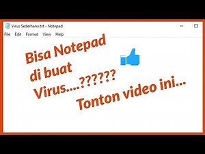 Cara Membuat Virus Dengan Notepad dan Cara Mengatasinya