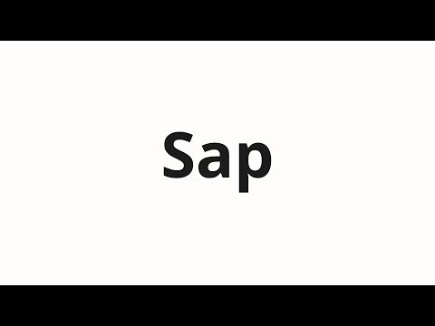 How to pronounce Sap