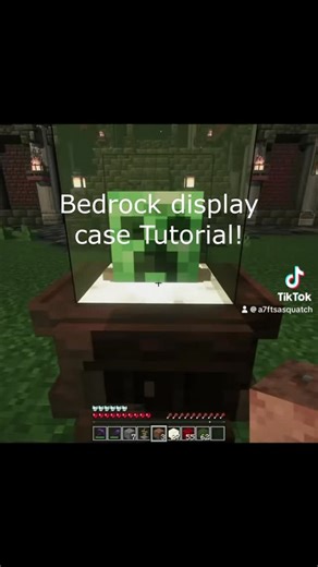 Squatch on Instagram: "Minecraft bedrock mob head display case tutorial #minecraft #fyp #minecraftbuilds"